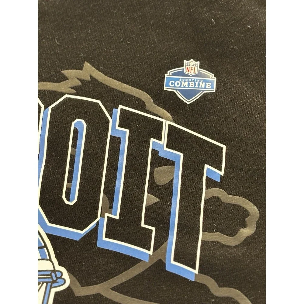Detroit Lions SWEATSHIRT Hoodie BLACK Combine Training NFL Team Apparel Mens XL